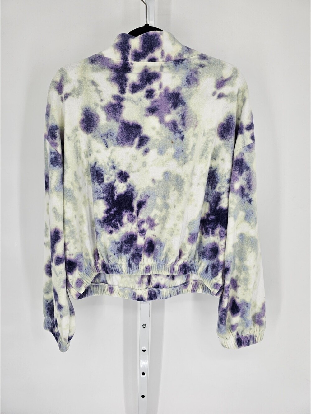 So Women's Tie Dye Long Sleeve 1/3 Zip Elastic Hem Pullover Jacket Size XL - Picture 4 of 4